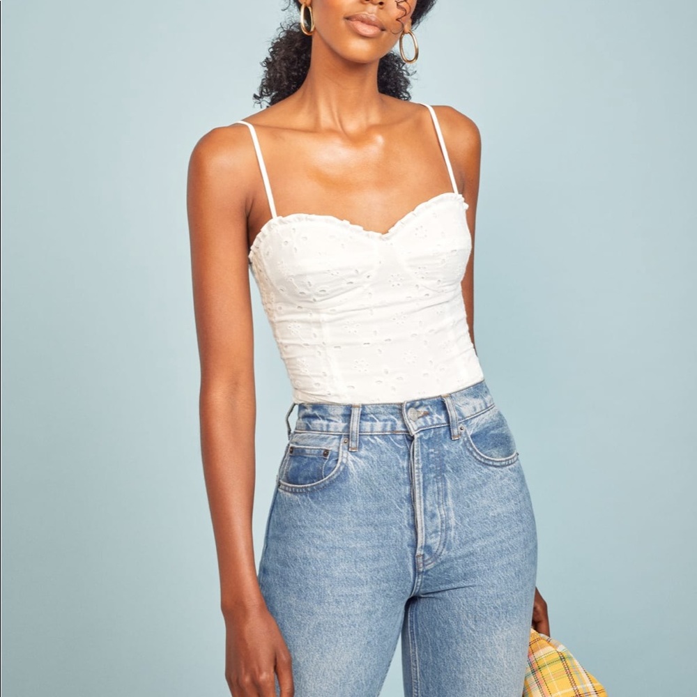 Reformation Thoreau Top white size 4 nwt